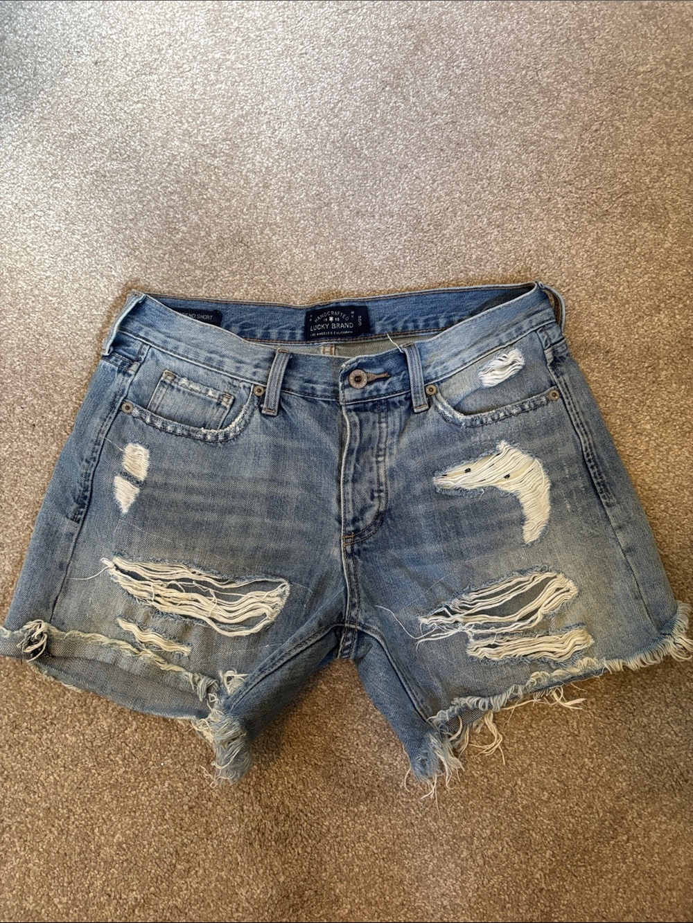 Lucky Brand “The Boyfriend” Denim Cutoff Shorts